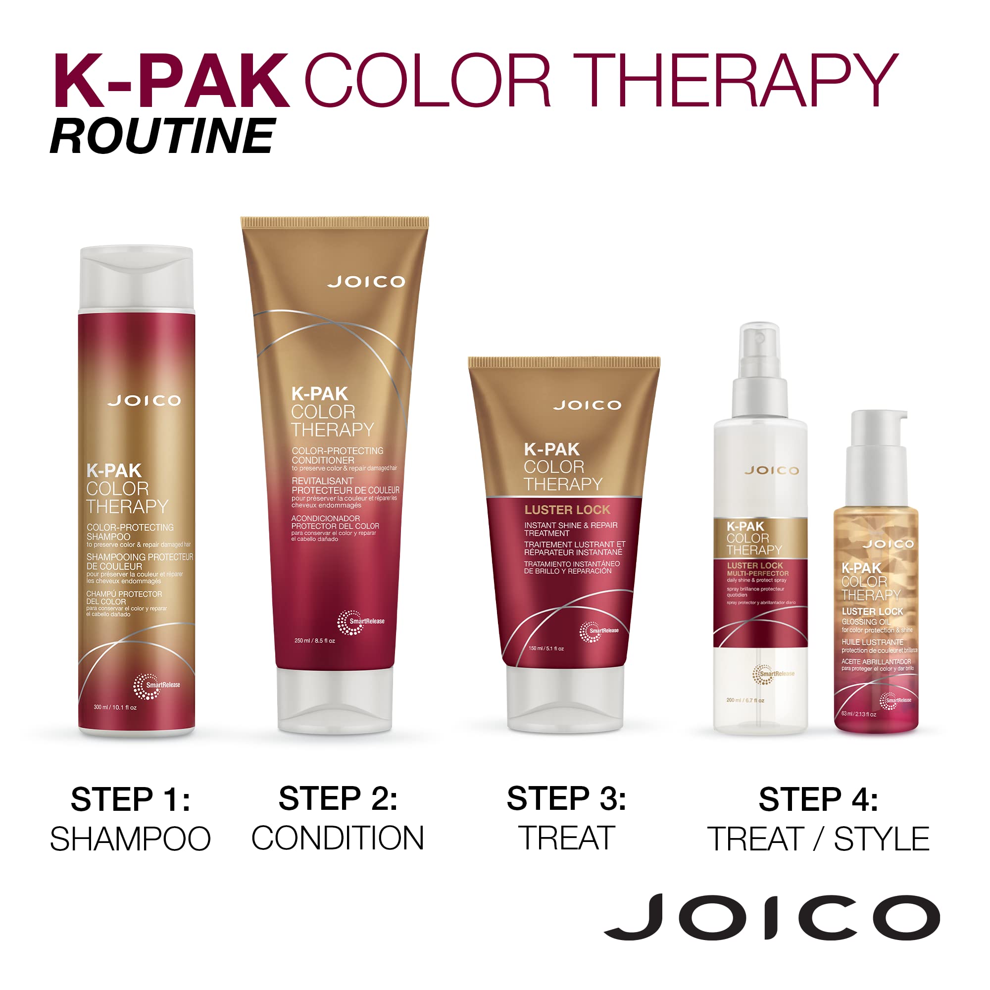 Joico K-Pak Color Therapy detangling ease on wet hair demonstrates smoother styling