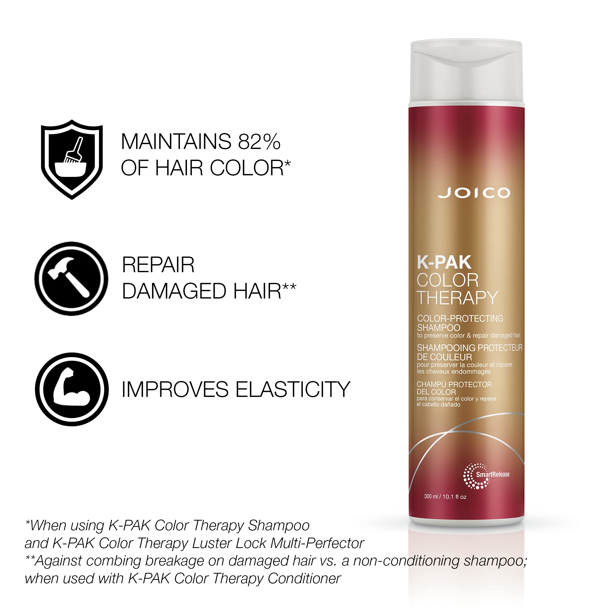 Joico K-Pak Color Therapy shampoo lather closeup emphasizing dense cleansing for gentle color care