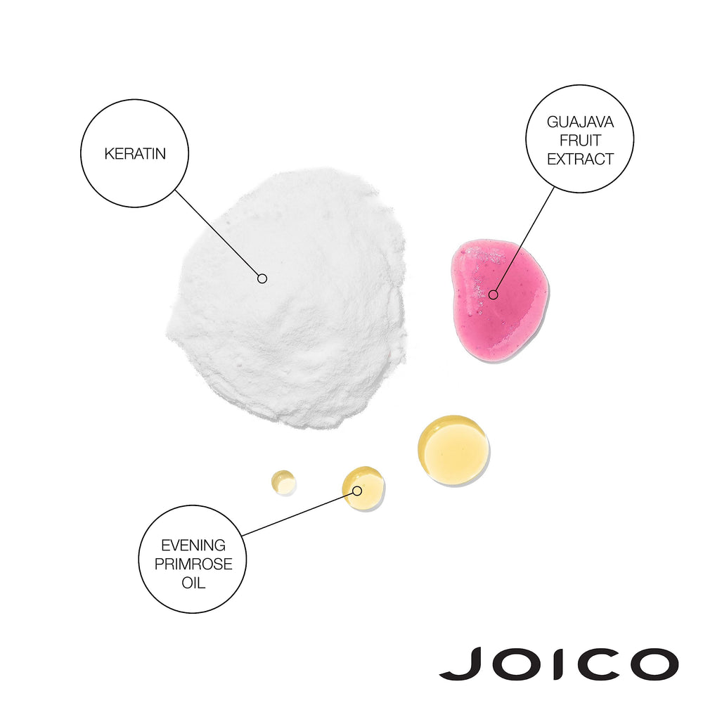 Joico K-PAK close-up reveals glossy shine and silky texture.