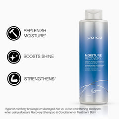 Joico Moisture Recovery shampoo-conditioner duo—complete hydration benefits.