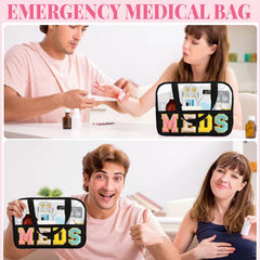 JOJOPOLLO meds bag clear PVC panel for quick content checks