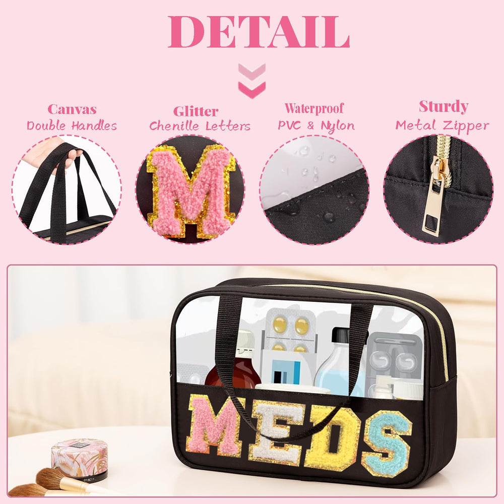 JOJOPOLLO meds bag features sturdy handle and smooth zipper for travel