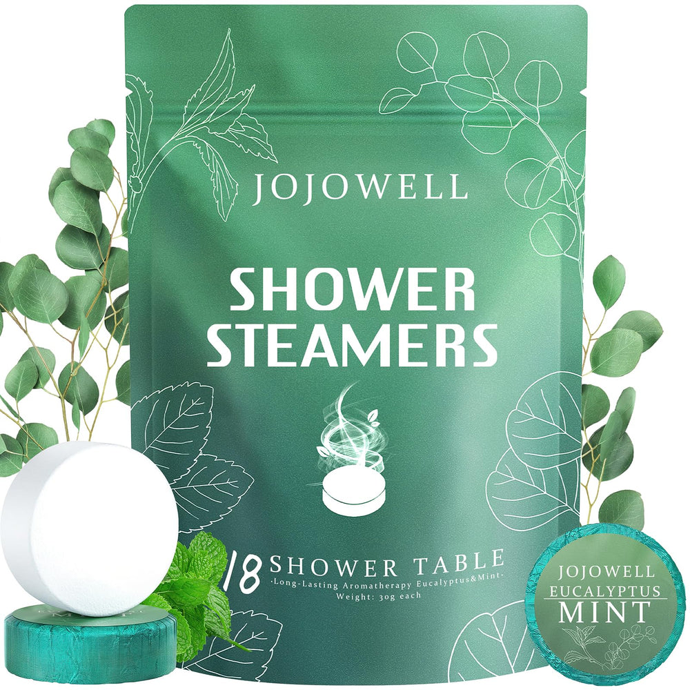 JoJowell Shower Steamers 18-pack box offers gift-ready at-home spa option.