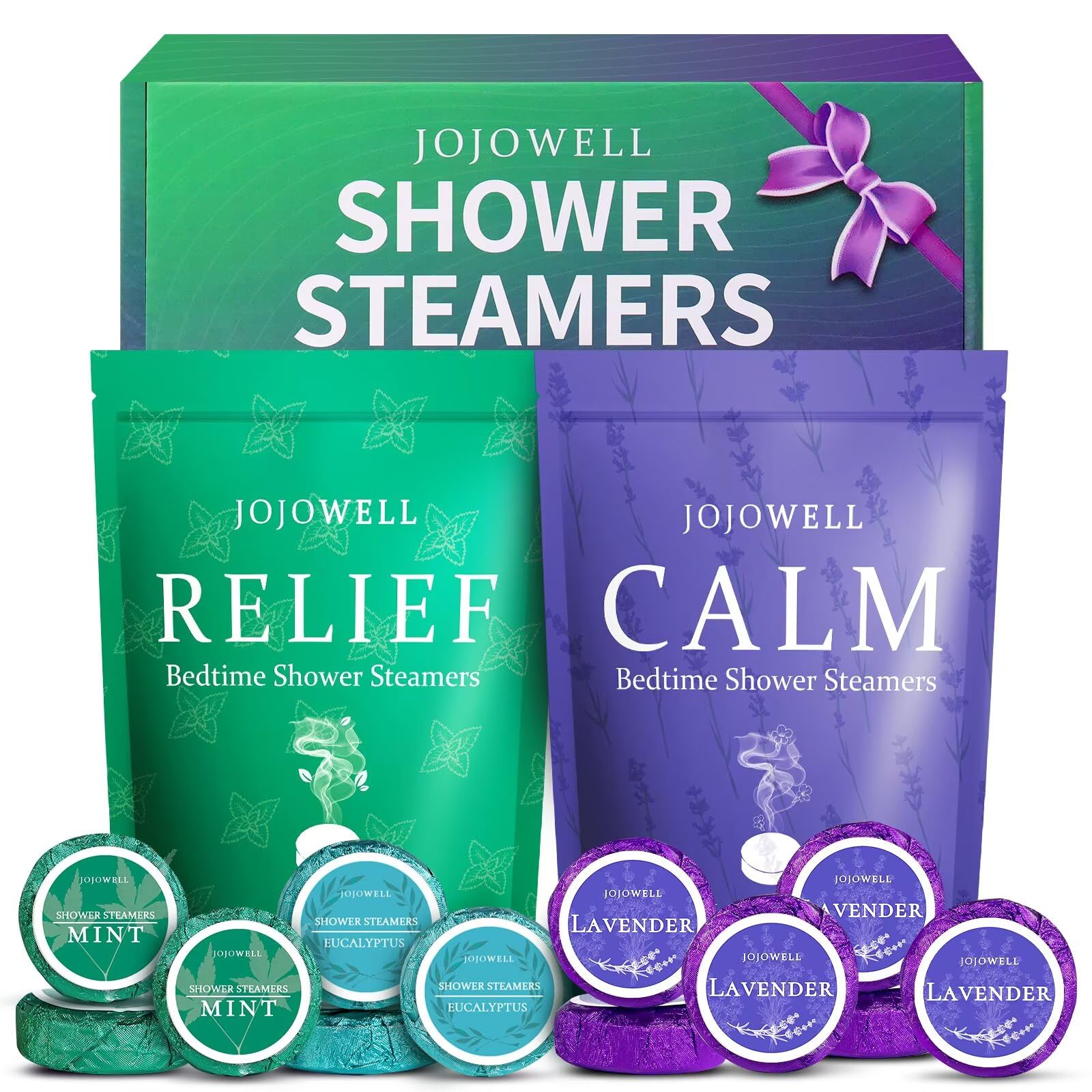 JoJowell gift box of twelve shower steamers delivers spa-like home relaxation.