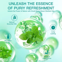 JoJowell mint-eucalyptus closeup highlights refreshing essential oils for revitalizing shower.