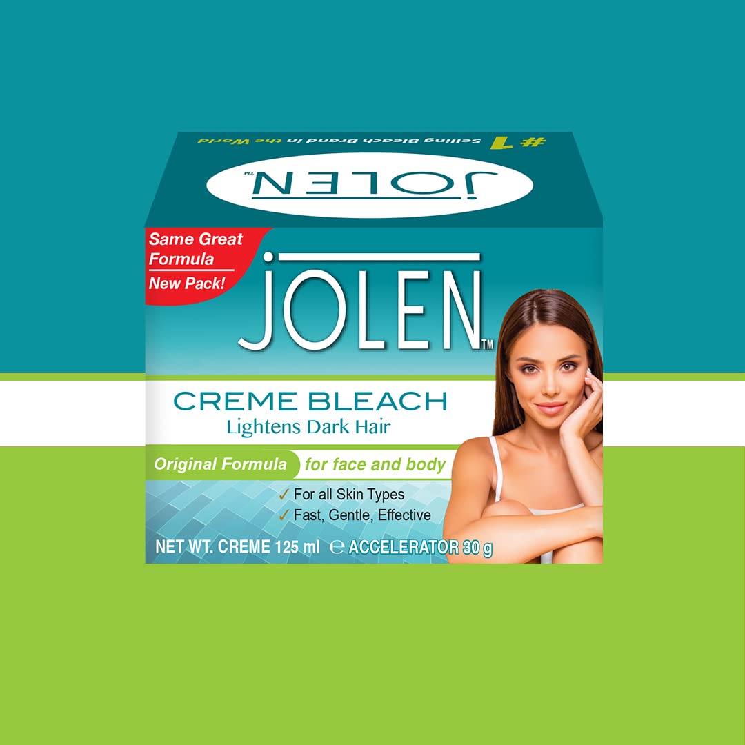 Jolen Creme Bleach accelerator tube close-up for quick activation in home lightening