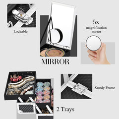 Joligrace lockable handle case provides secure travel storage.