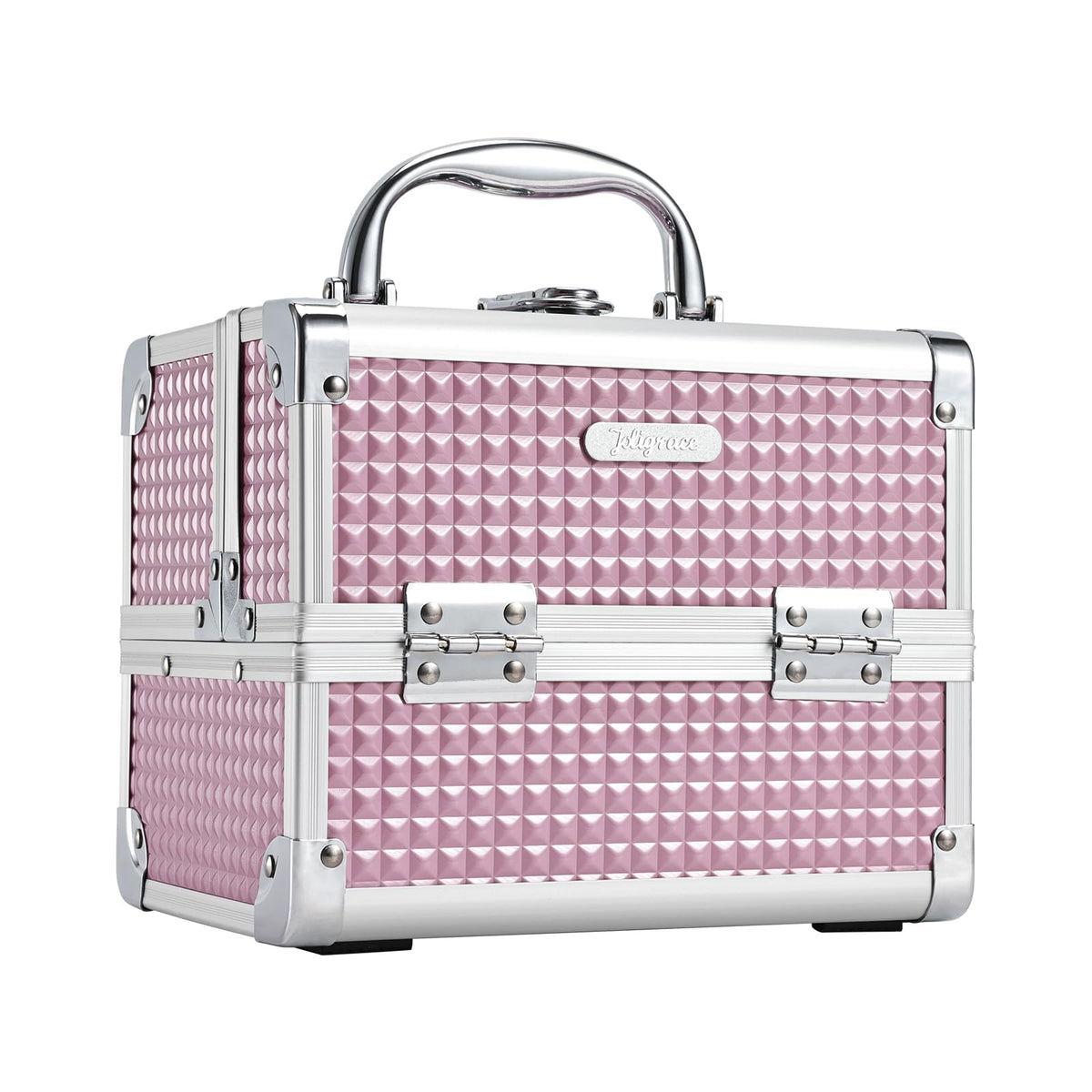 Joligrace makeup case front view shows portable travel-ready design