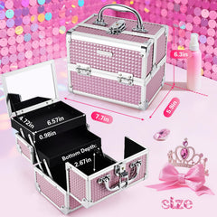 Joligrace makeup case lock and key for secure travel storage