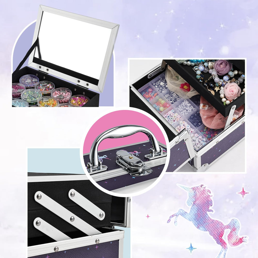 Joligrace lock closure on makeup case for secure on-the-go storage.
