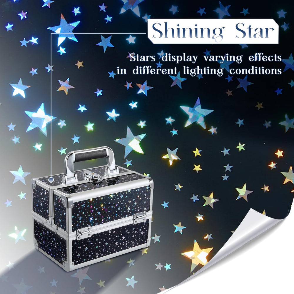 Joligrace two-tier cantilever tray with mirror enables on-the-go makeup.