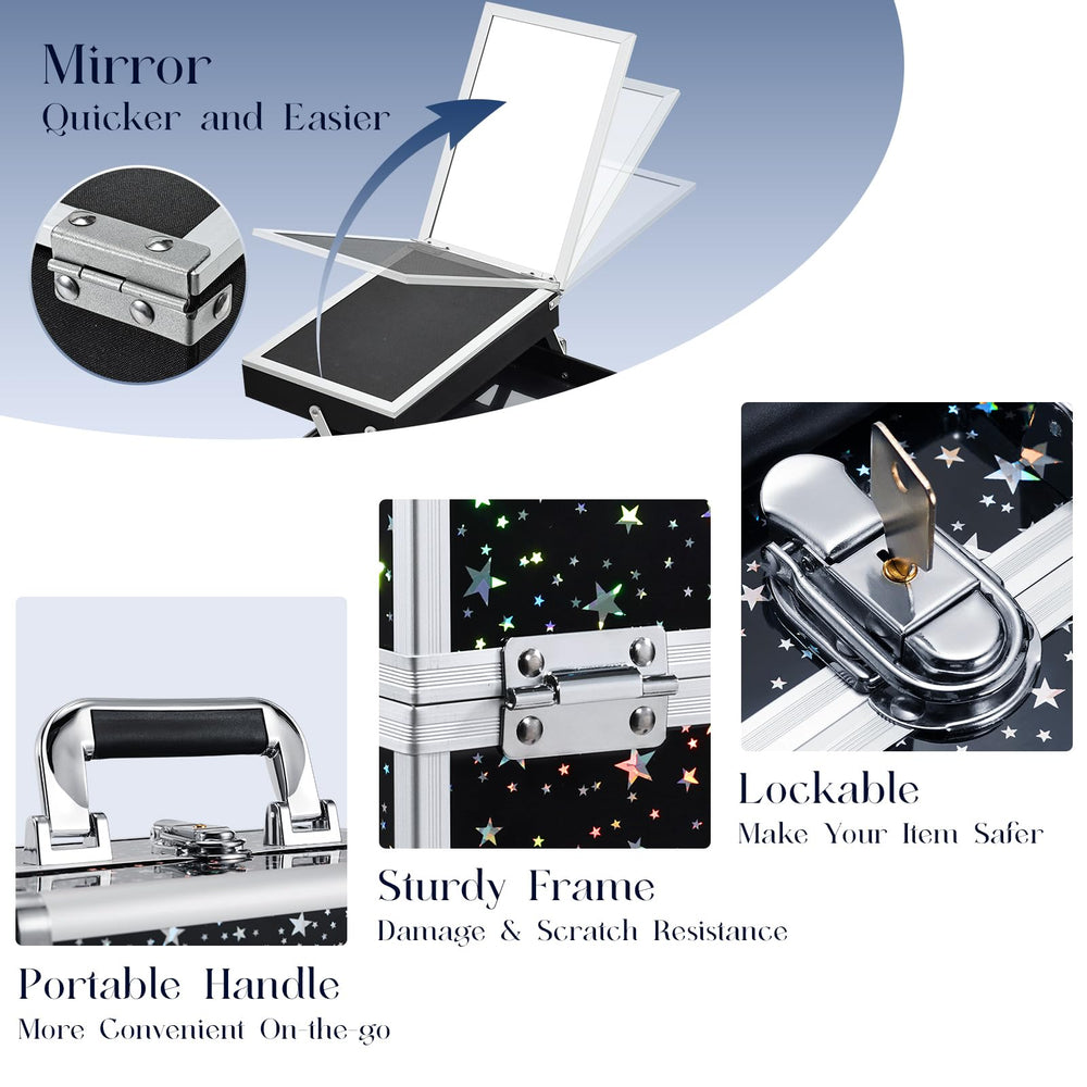 Joligrace star design detail on case exterior catching light for stylish branding.