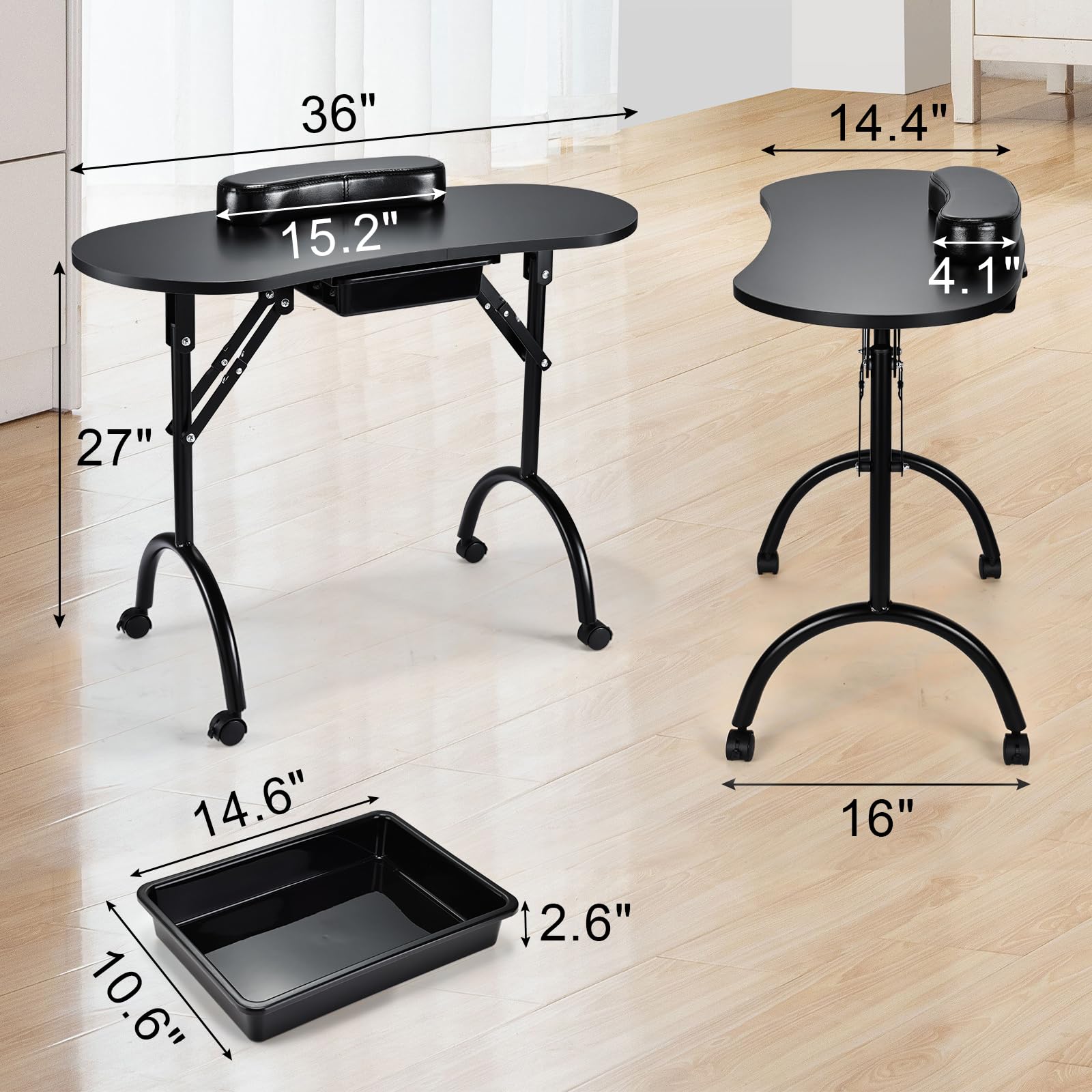 Joligrace manicure-table-armrest-cushion emphasizes ergonomic wrist support during sessions
