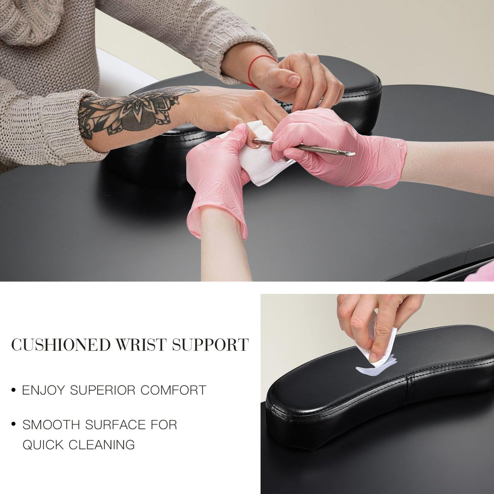 Joligrace manicure-table-black-finish offers a sleek, modern look for studios or homes
