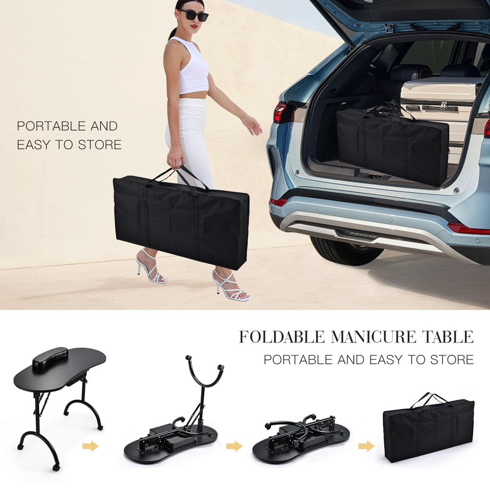 Joligrace manicure-table-carrying-bag highlights effortless transport between locations