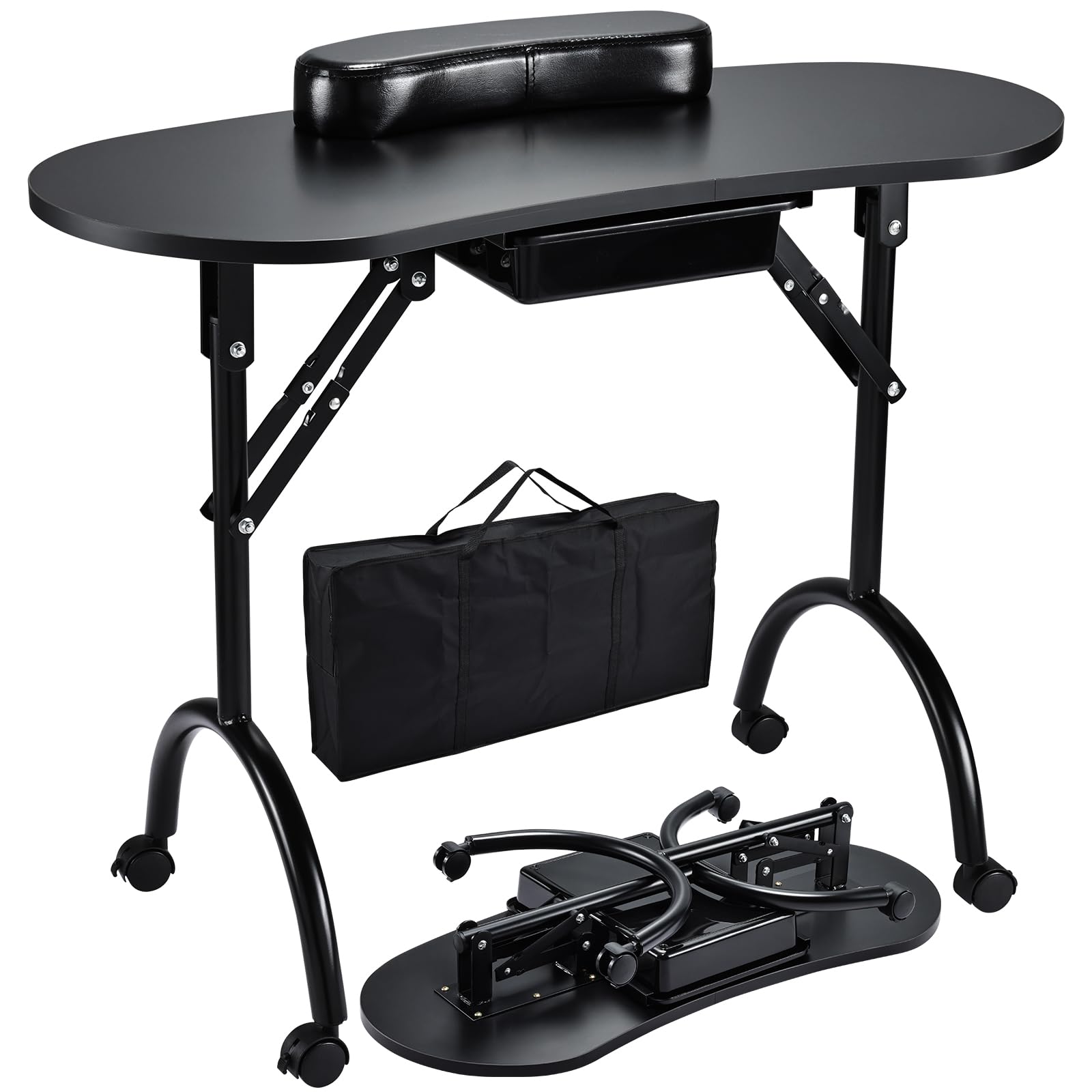 Joligrace manicure-table-folded-compact portable design ideal for mobile nail services