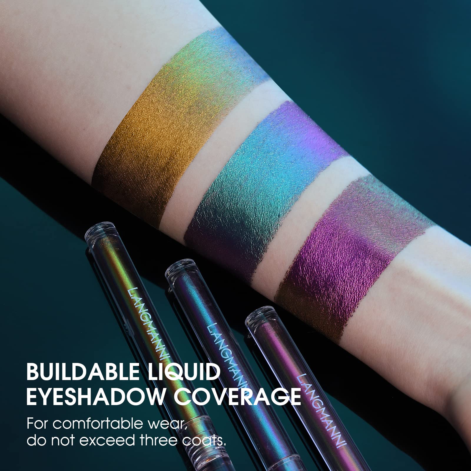 Jolilab chameleon eyeshadow creates multi-dimensional looks with shifting holographic glitter.