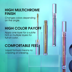 Jolilab Metallic Liquid Chameleon Eyeshadow remains smudge-proof and waterproof for all-day wear.