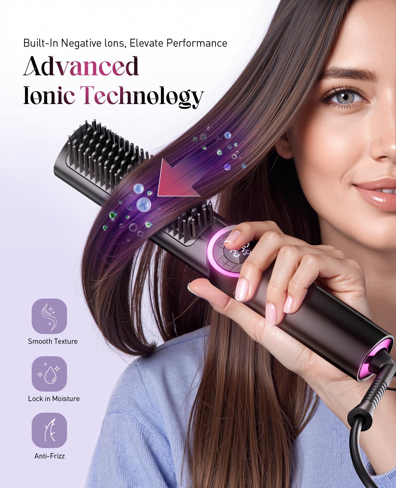 JolinKoin brush bristles close-up highlights dense ceramic teeth for smooth passes
