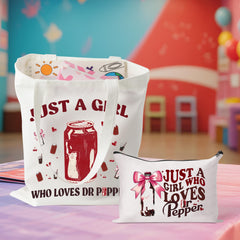 Jollaroo Drinks Lovers tote close-up highlighting durable canvas and stitching.