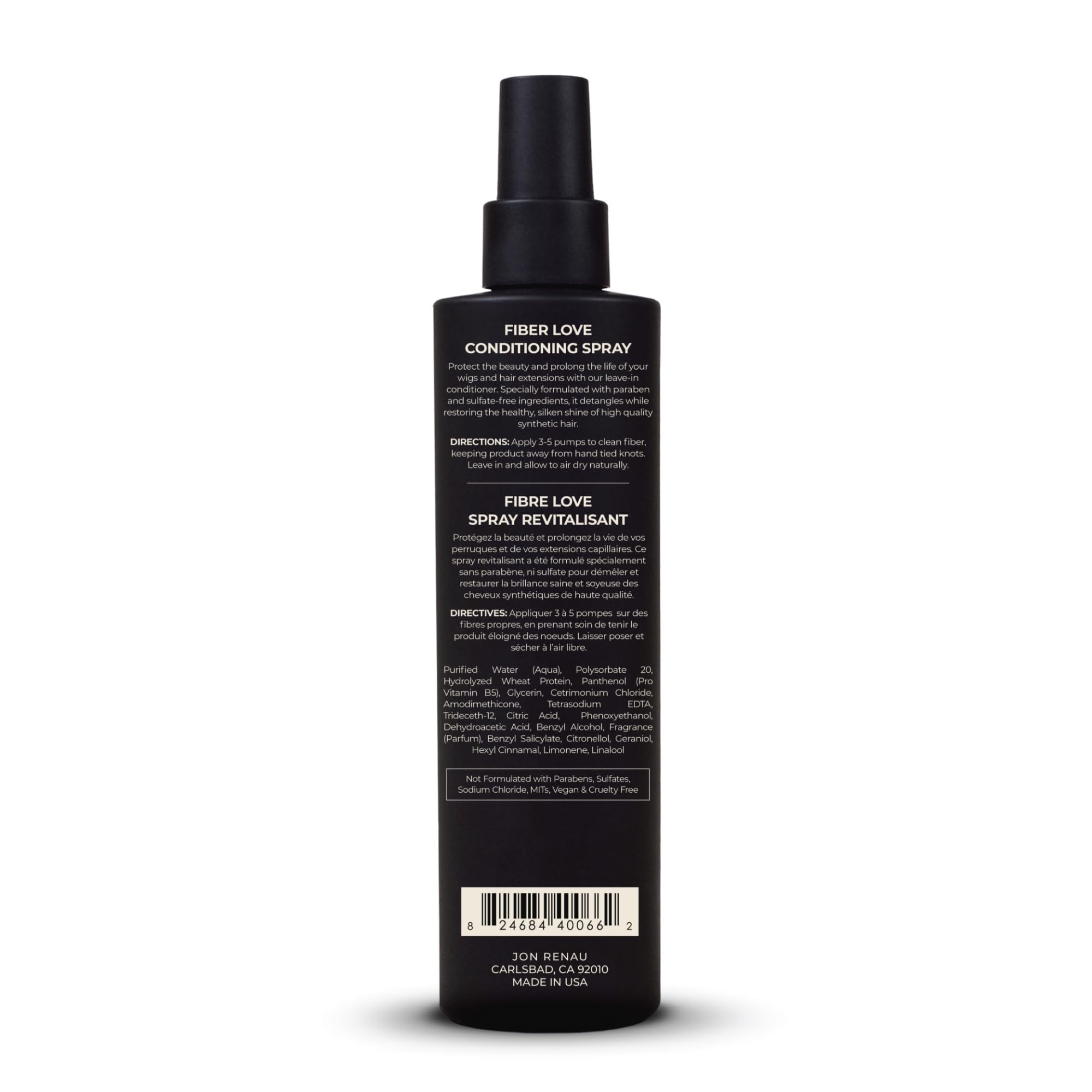 Jon Renau Fiber Love protects fibers by reducing dryness and friction.