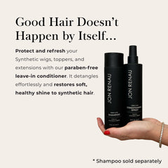 Jon Renau Fiber Love spray-mist used for quick detangling.