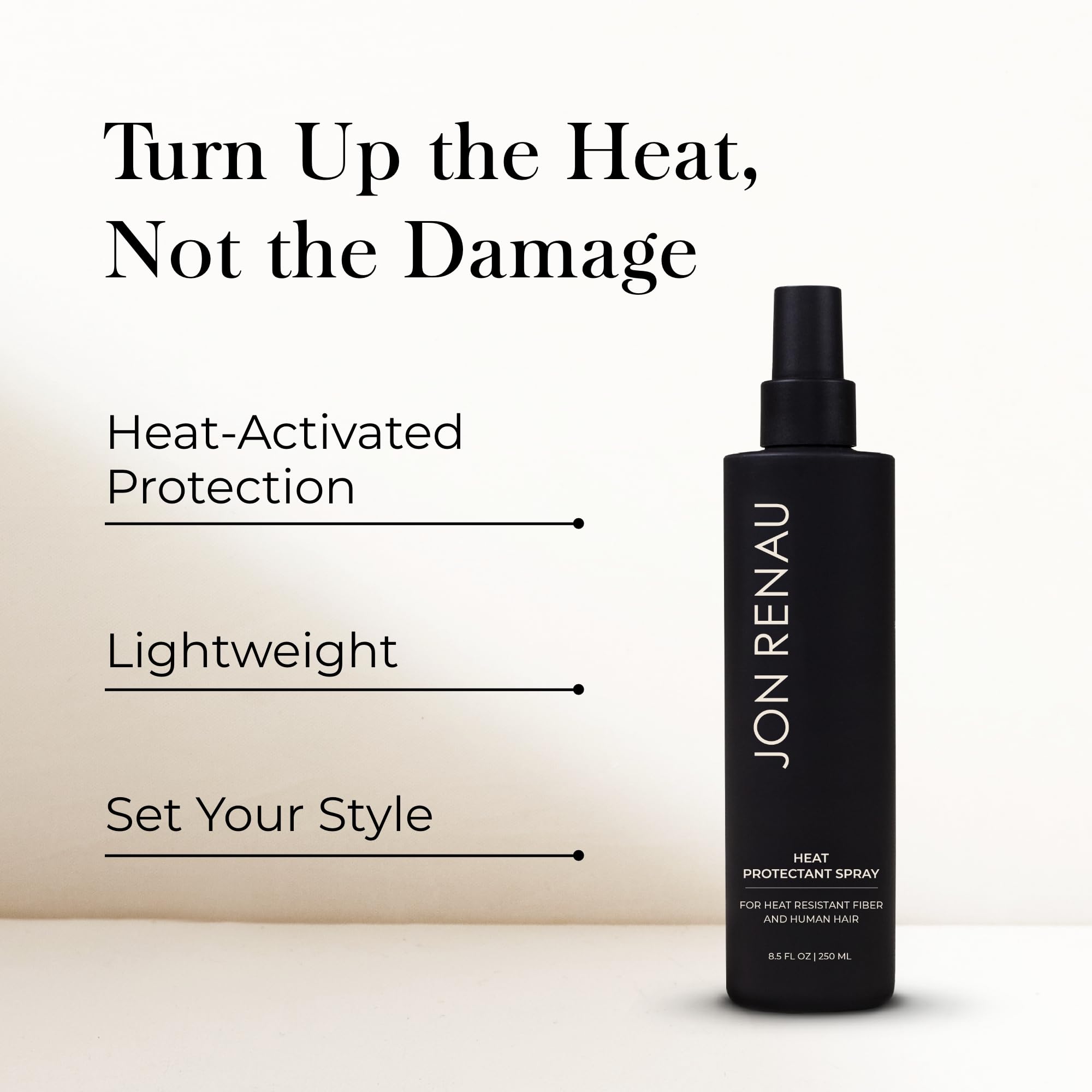 Jon Renau Heat Protectant Spray maintains softness and volume after styling.