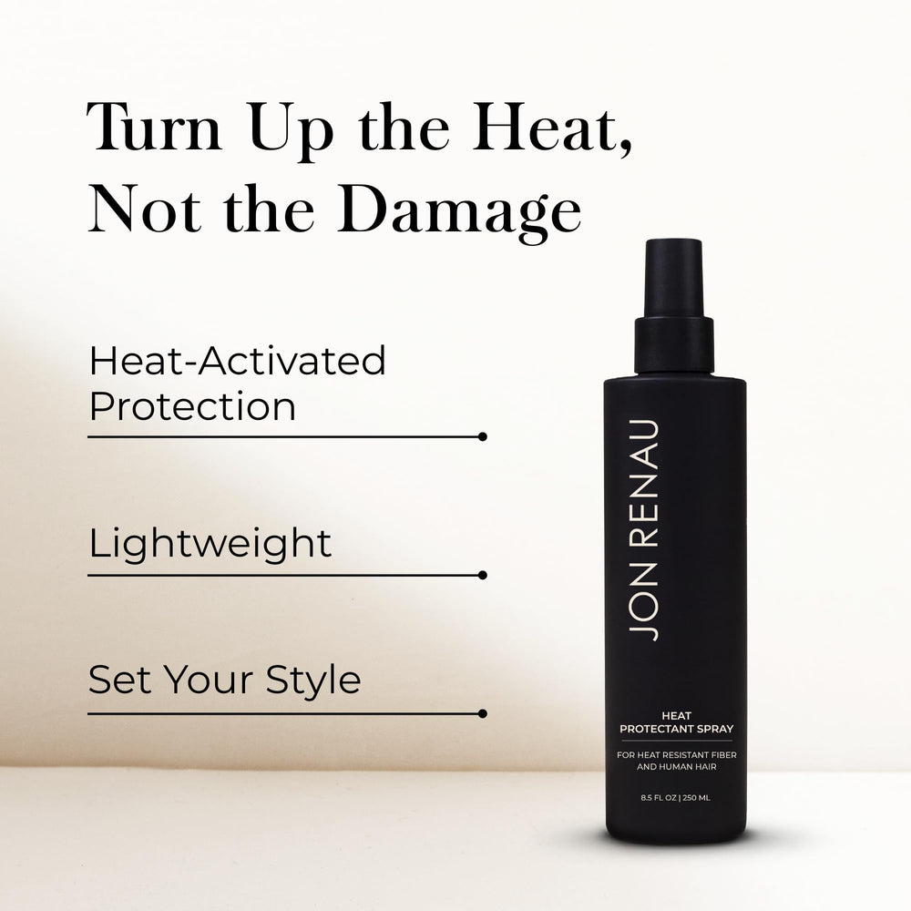 Jon Renau Heat Protectant Spray maintains softness and volume after styling.