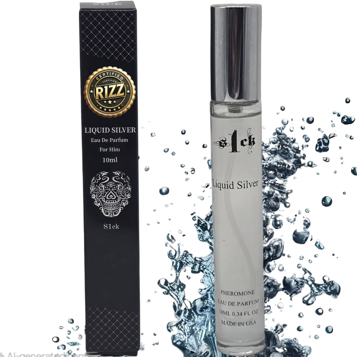 Jonny Truelove S1ck Liquid Silver bottle closeup shows premium pheromone scent for confidence.