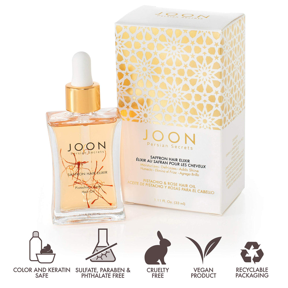 Joon Saffron Elixir rose and pistachio ingredients