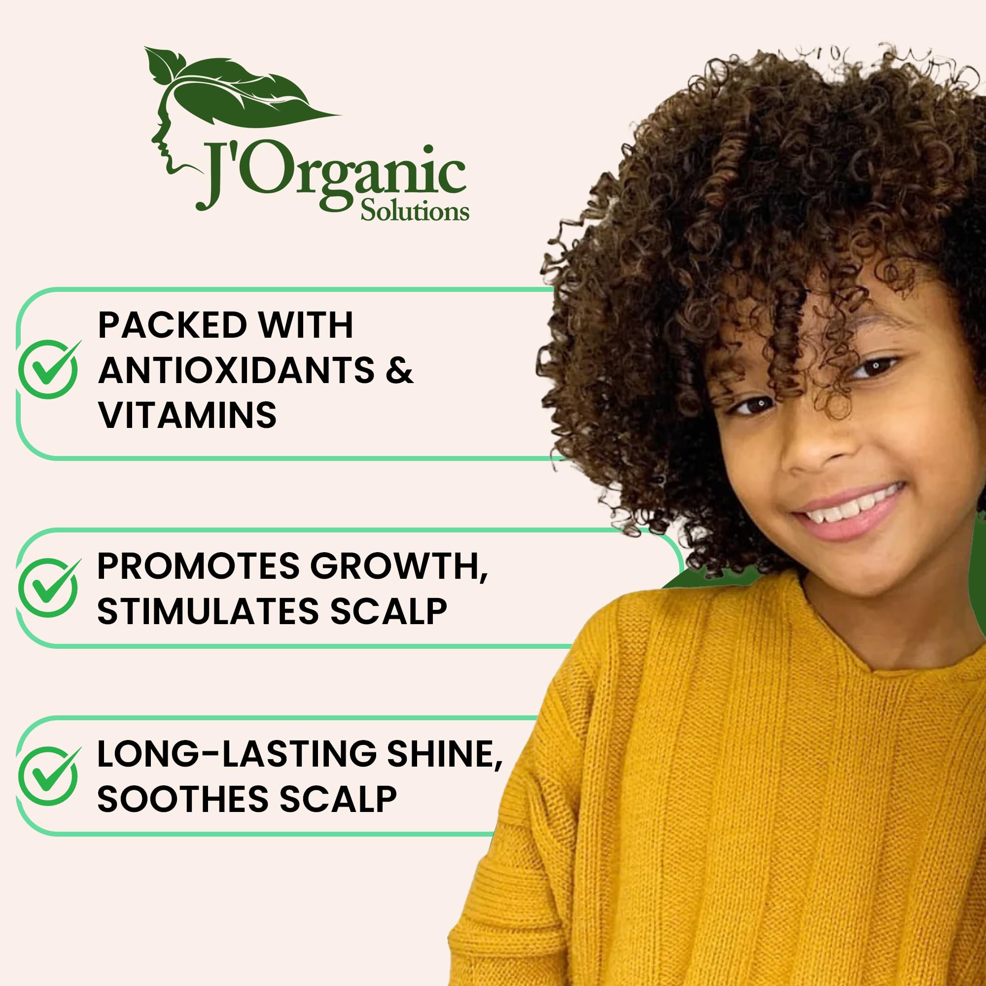J'Organic Solutions argan oil bottle for lightweight moisture