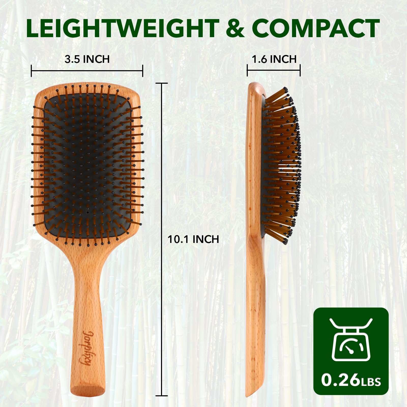 Jorplixy curly-hair-brush helps detangle curls without breakage.
