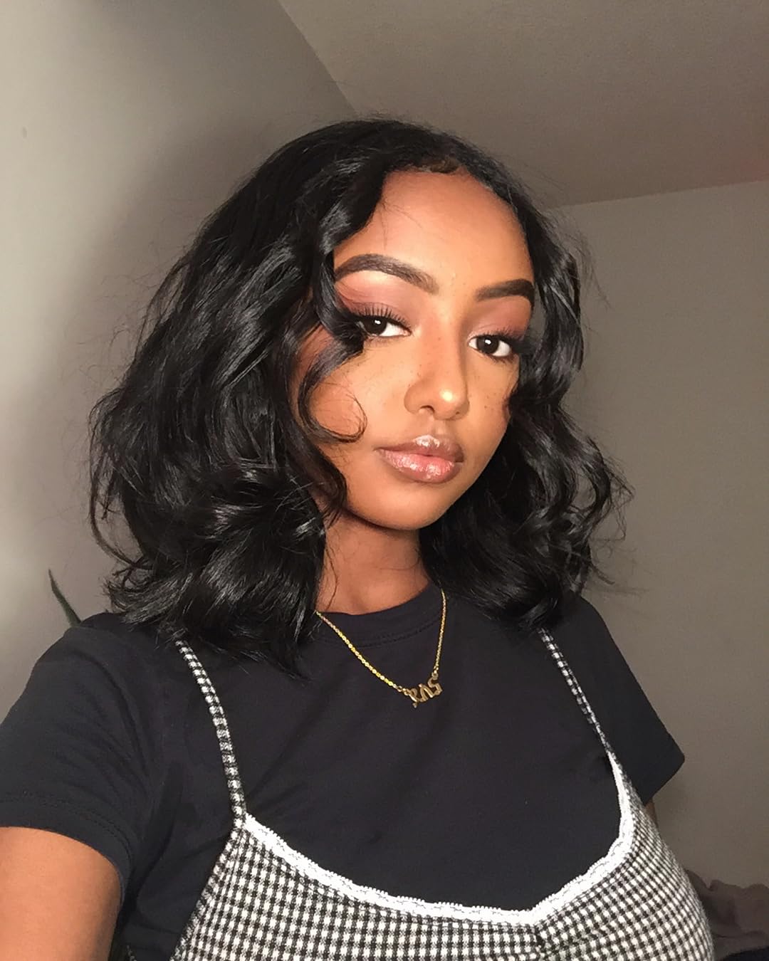 Josblue silky hair texture invites easy styling and smooth feel.