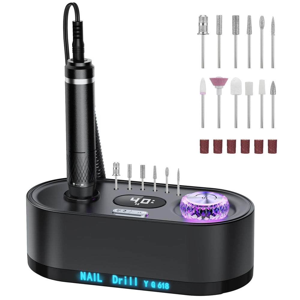 JOSGLOI electric nail drill at 40000rpm delivering smooth finishes.