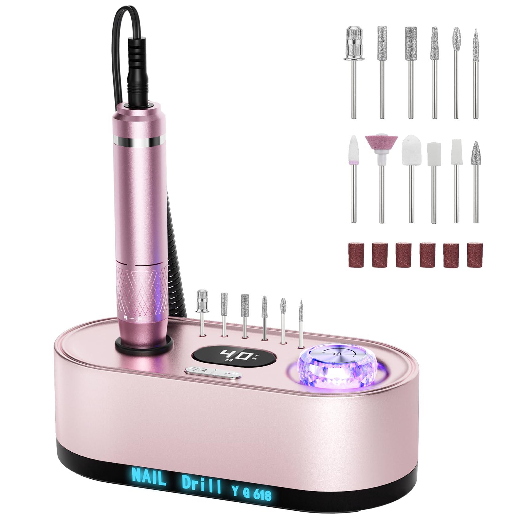 JOSGLOI nail drill 40000rpm boosts fast, smooth shaping