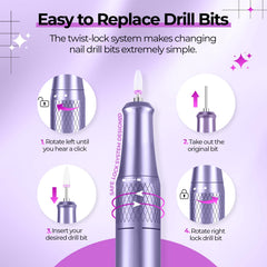 JOSGLOI 12-piece bit collection enables grinding, carving, polishing, and shaping nails