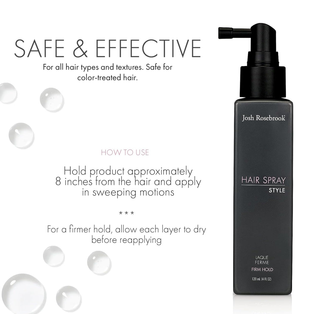 Josh Rosebrook Hair Spray after-use shine and smooth texture with natural movement.