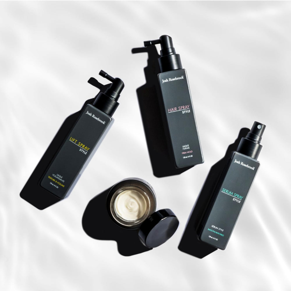 Josh Rosebrook Hair Spray travel-size bottle ideal for on-the-go touch-ups.