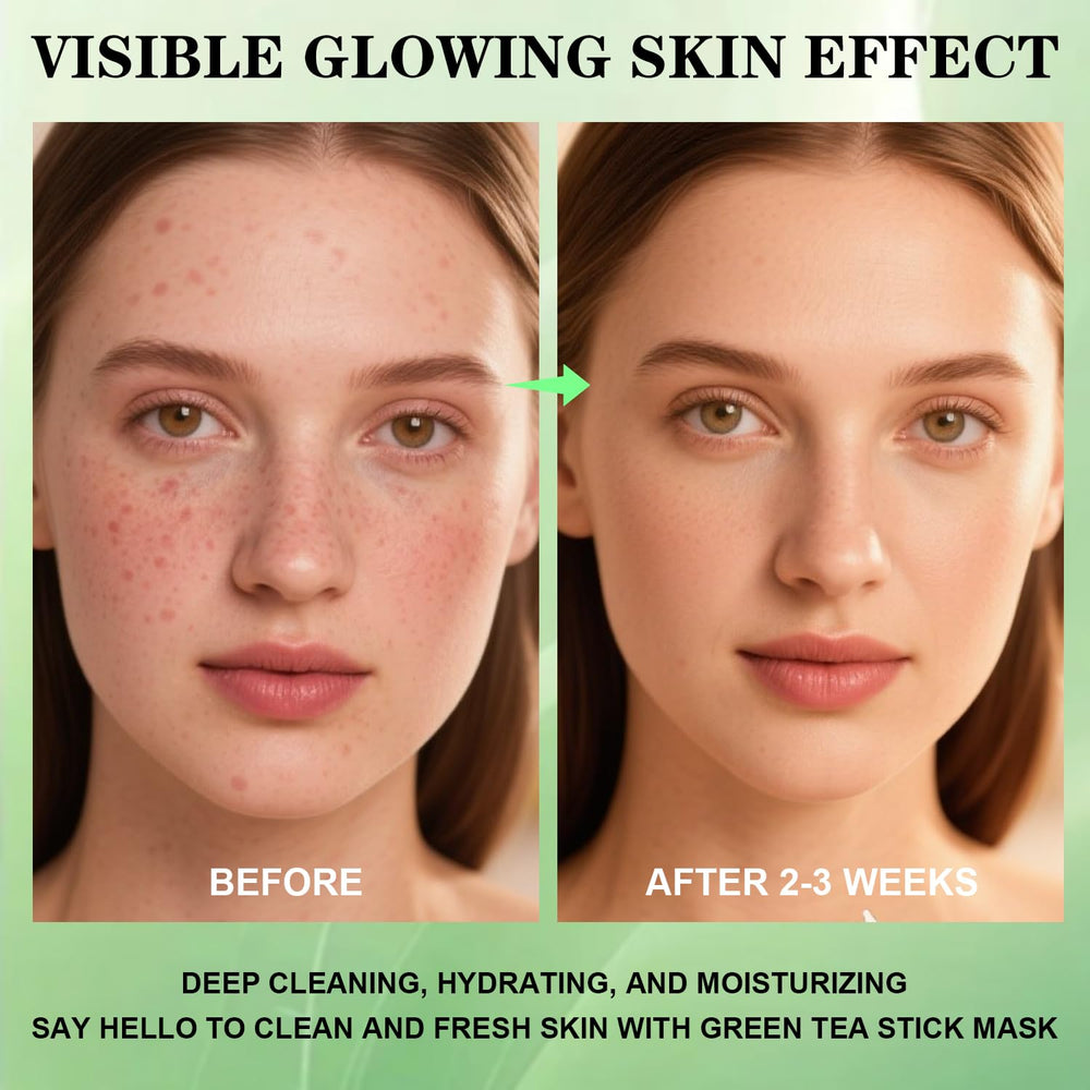 Josmon Green Tea Deep Cleanse Mask Stick demonstrates oil balance and hydration benefits.