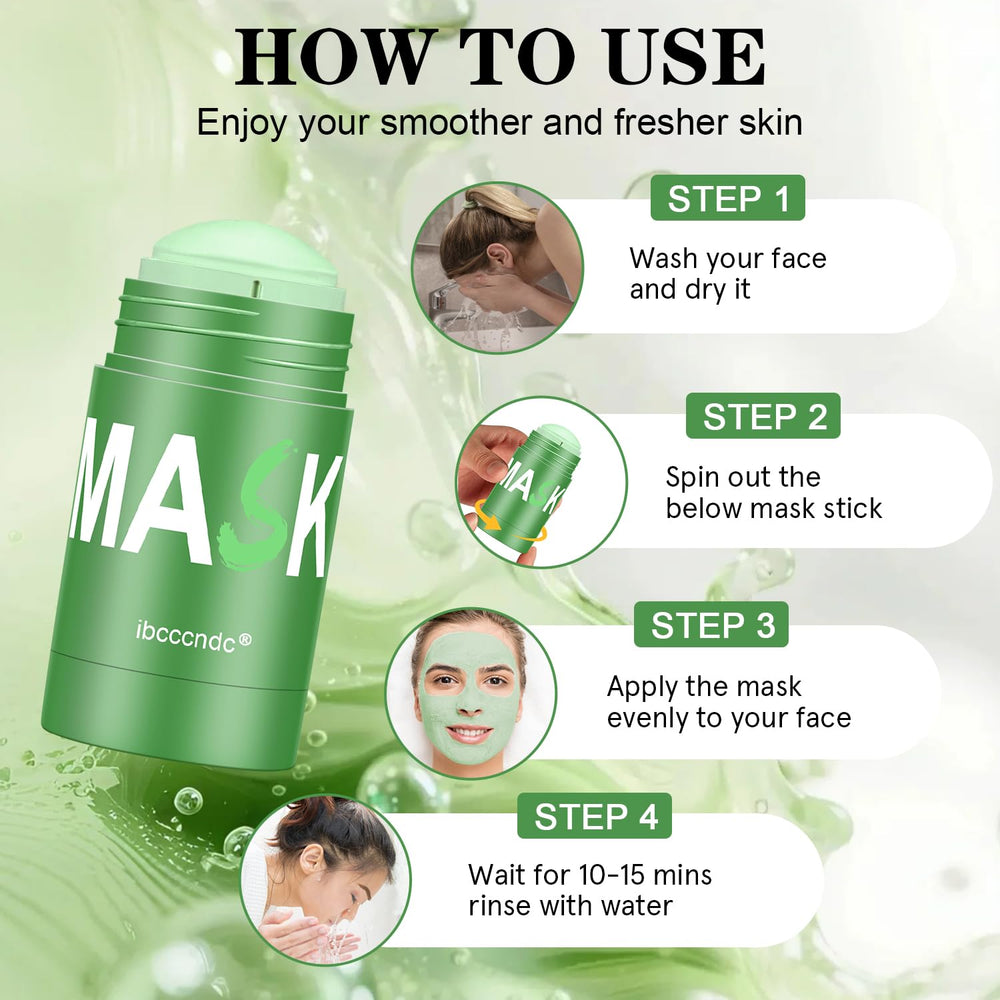 Josmon Green Tea Deep Cleanse Mask Stick two-pack on display for convenience.