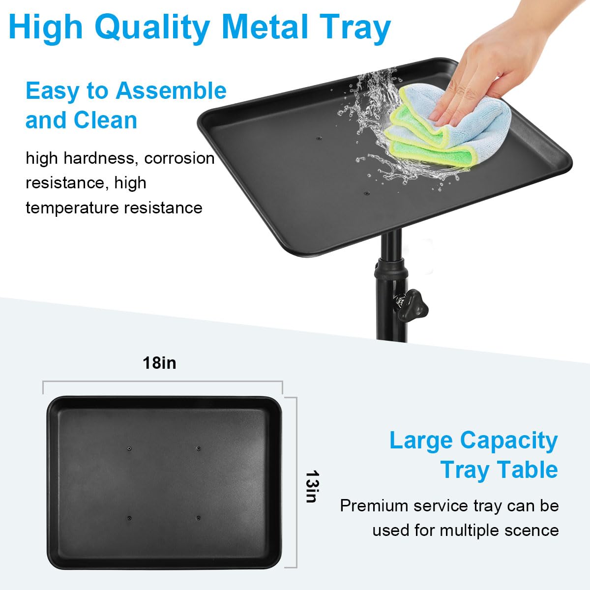 JOSTZHXIN height-adjustable cart demonstrates ergonomic 28 to 44 inch range.