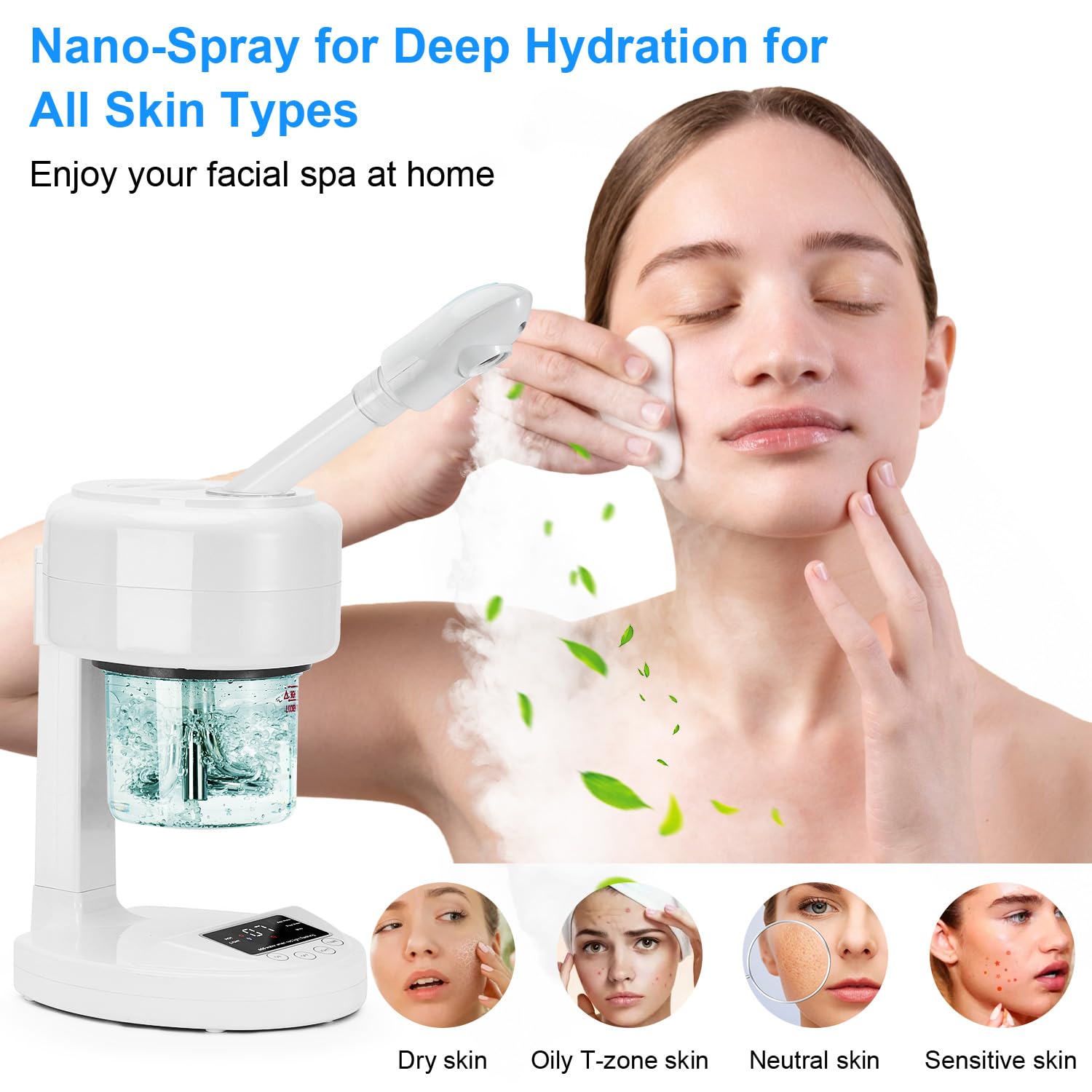 Jostzhxin rotating nozzle angle adjustment for comfortable steam sessions.