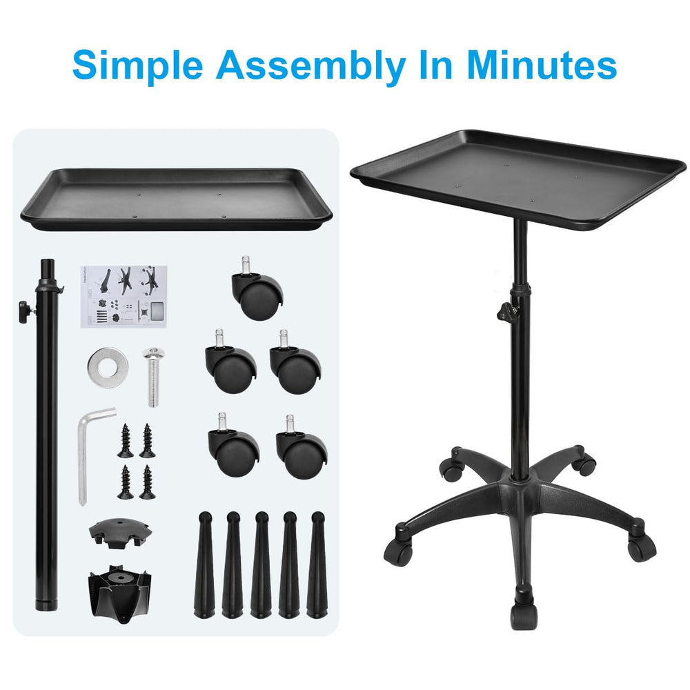 JOSTZHXIN rolling cart cleaning view with removable tray.