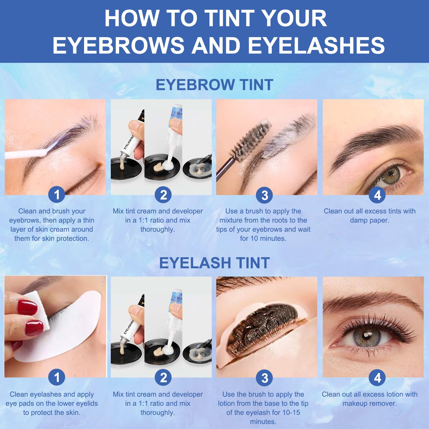 Jouedo Lash Lift Kit finished look showcases curled, defined lashes.