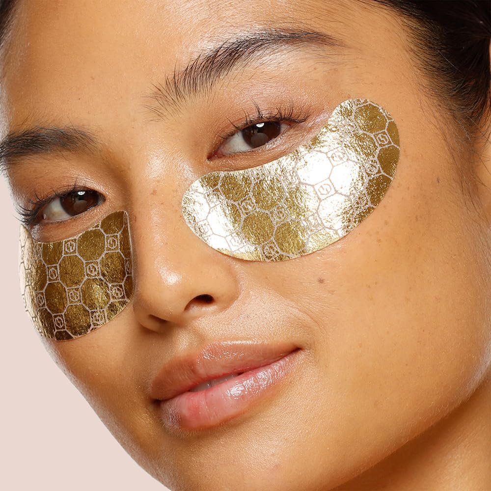 Jouer Luminize eye patch under-eye application shows soothing hydration and puffiness relief.