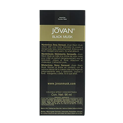 Close-up of Jovan Black Must concentrate spray nozzle for quick touch-ups