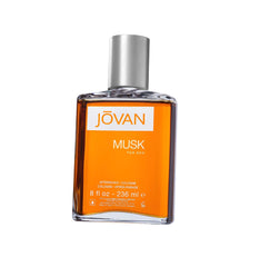 Jovan Musk for Men aftershave bottle showing bold, long-lasting scent for daily wear.