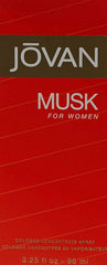 Jovan Musk for Women bottle closeup showing a timeless, long-lasting floral fragrance.