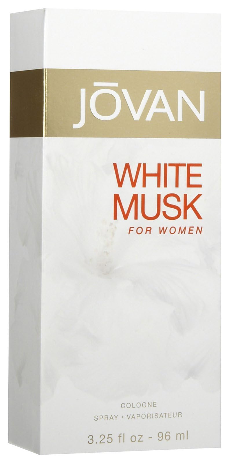 Jovan White Musk bottle side view showing classic travel-friendly design.
