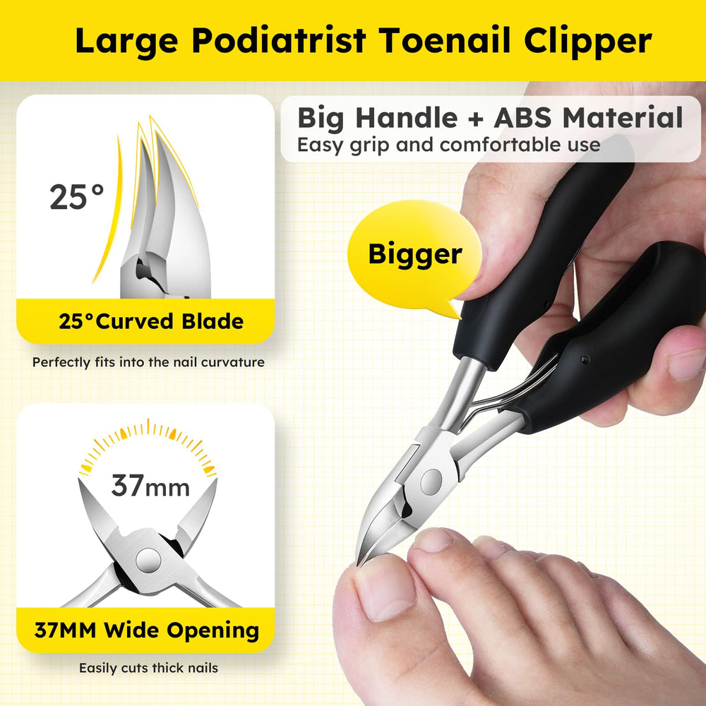 Jovareneo angled-head nail clipper provides precise trimming for seniors.